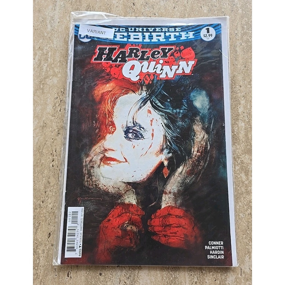 DC Comics Harley Quinn Comic Book Rebirth #1 Variant Cover Multicolored Art
